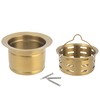 LQS Gold Extended Sink Flange with Deep Basket Strainer, Deep