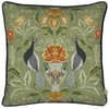 Evans Lichfield Chatsworth Peacock Cushion Cover,Sage,43 x 43 cm