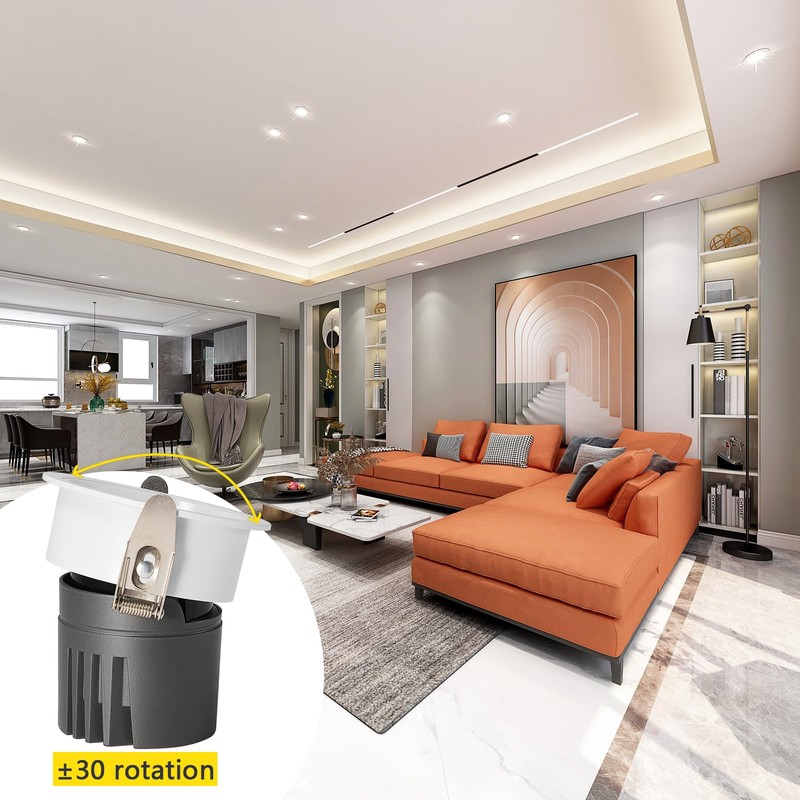 CXWV 3 Inch LED Recessed Downlight,7W Dimmable Anti-Glare Ceiling Light