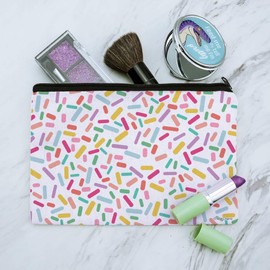 Colorful Confetti Sprinkles Makeup Cosmetic Bag Organizer Pouch