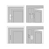 POWERTOOL Stainless Steel Spring Hinge, 2pcs Double Action Spring Hinge