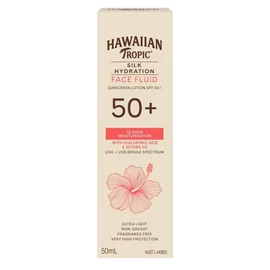 Hawaiian Tropic Buy Hawaiian Tropic Silk Hydration Face Fluid Sunscreen Lotion SPF50 Plus 50ml Online