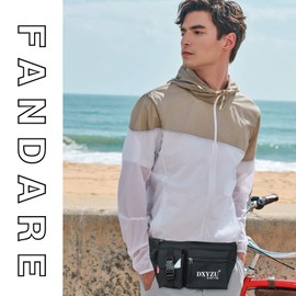 FANDARE Chest Bag Men's Bum Bag Women's Waist Bag Sling Bag Shoulder Bag Sports Bag for Outdoor Travel Hiking Jogging Daypacks, black