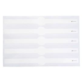 Restaurantware-RW Base 12 x 1.5 Inch Packaging Bands, 100 Self-Adhering Belly Bands - Disposable, Strong, White Paper Label Stickers, For Packaging Supplies, Keeps Take Out Containers Sealed