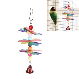 Birds Swing Toys, Hanging Parrot Chewing Toy Bird Bells Toy for Birds Parakeet Cockatiel Bird Lover Chewing Grind Teeth Pet Cage Supplies