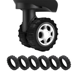 Suitcase Wheel Protectors, 8 Pcs Off Road Luggage Wheel Covers, Luggage Accessories, Silicon Meterial Noise Reduction Anti Scratch, Suitcase Wheel Covers (Black, Small)