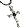 Umranktem & Cross Pendant with black stone, Gothic