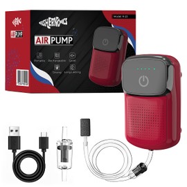 FISHERNOMICS Ultra Quiet Portable Aquarium Air Pump for Fish Tank with Accessories, Rechargeable Battery Powered Bait Aerator Pump with Long Lasting Usage, Outdoor Fishing, Power Outages & Emergency
