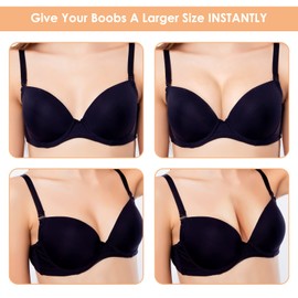 WLLHYF 2 Pairs Bra Pads Inserts, Triangle Breathable Bra Inserts Skin Color Removable Breast Padding Soft and Comfortable Bra Pads for Women Girls Bra Any Cup Cover (Upper Thin and Lower Thick)