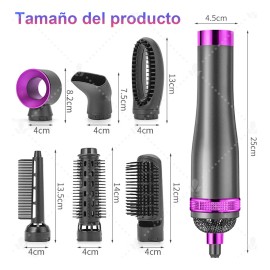 Losaitini® Plancha De Pelo Eléctrica 6 En 1 Cepillo Secador De Pelo Potencia Nominal 1000 W Voltaje Nominal Ajuste De Temperatura Viento Frío/caliente Nivel De Velocidad 3