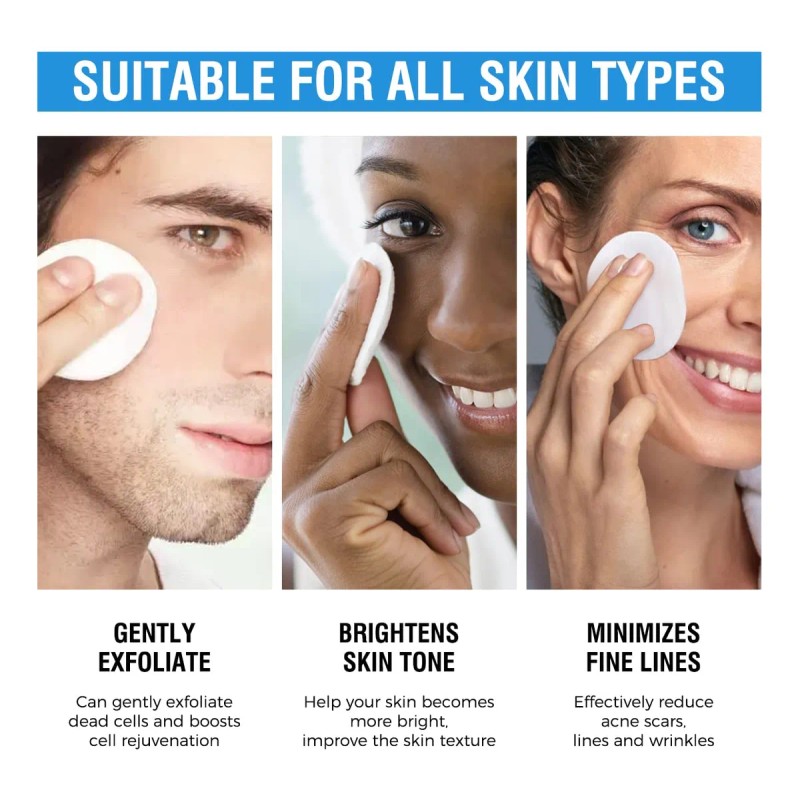 Almohadillas Para Exfoliar Con Ácido Glicólico Y 2% Ácido Sa