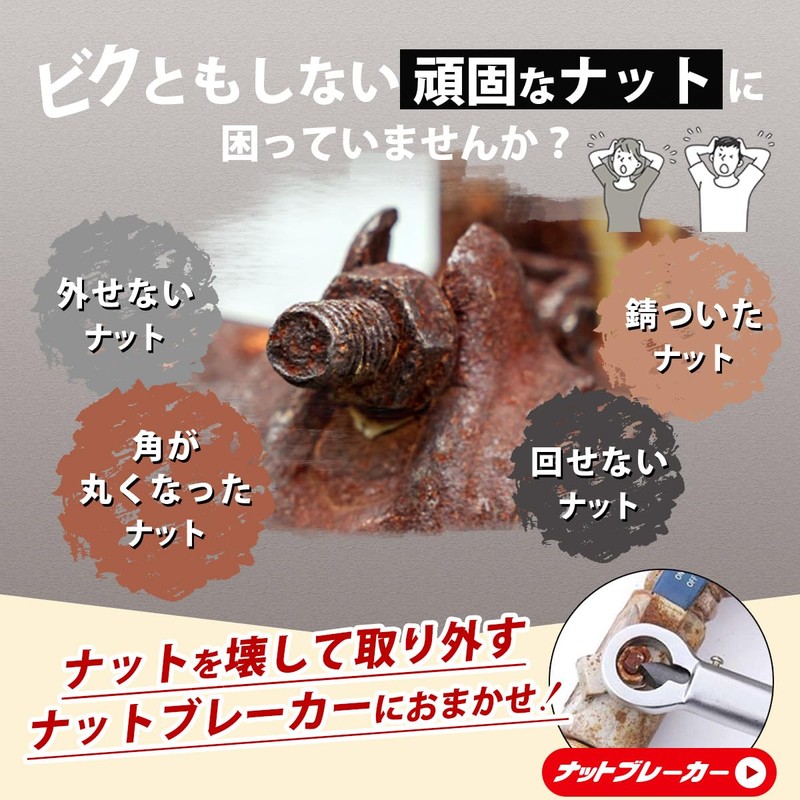 SALUDABLE Nut Breaker Nut Splitter Cutter Rust Corrosion Cling Nut