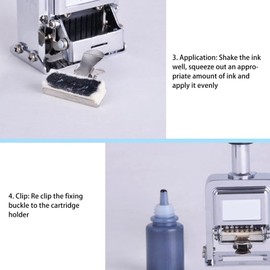 6 Digits Self Ink Number StampAutomatic Transposition Numbering Machine, Automatic Numbering Machines for Office Equipment School Supplies Office Supplies