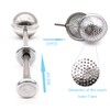 BITEYI Tea Infuser Long-Handled Stainless Steel Ball Shape Push Style