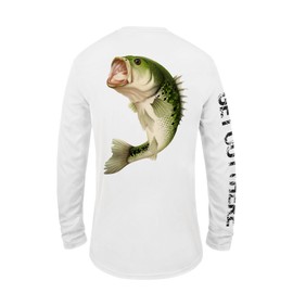 GOT Sports UPF 50+ Fishing T Shirts for Men Women Long Sleeve - UV Sun Protection, Lightweight (Bass XX-Large)