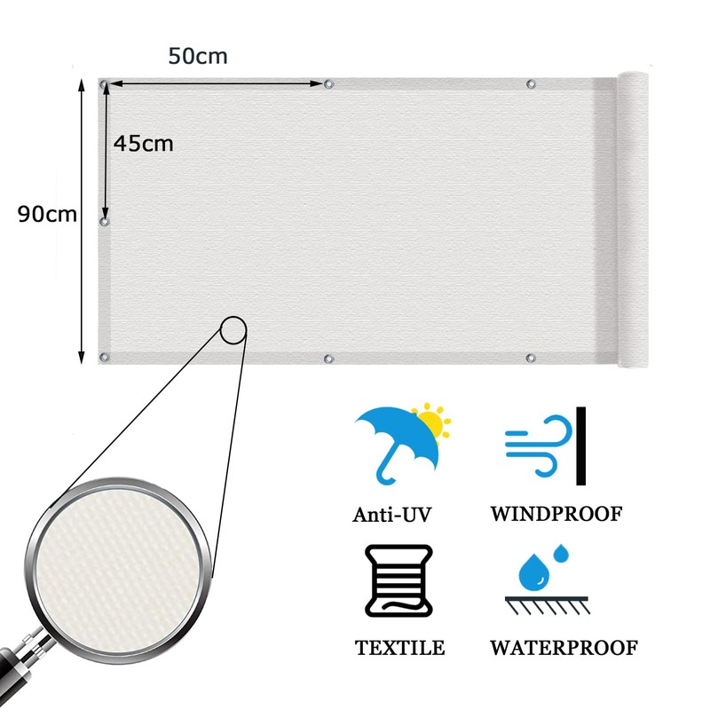 Cool Area balcony privacy screen, PES balcony cover anti-peeping, anti-rain,