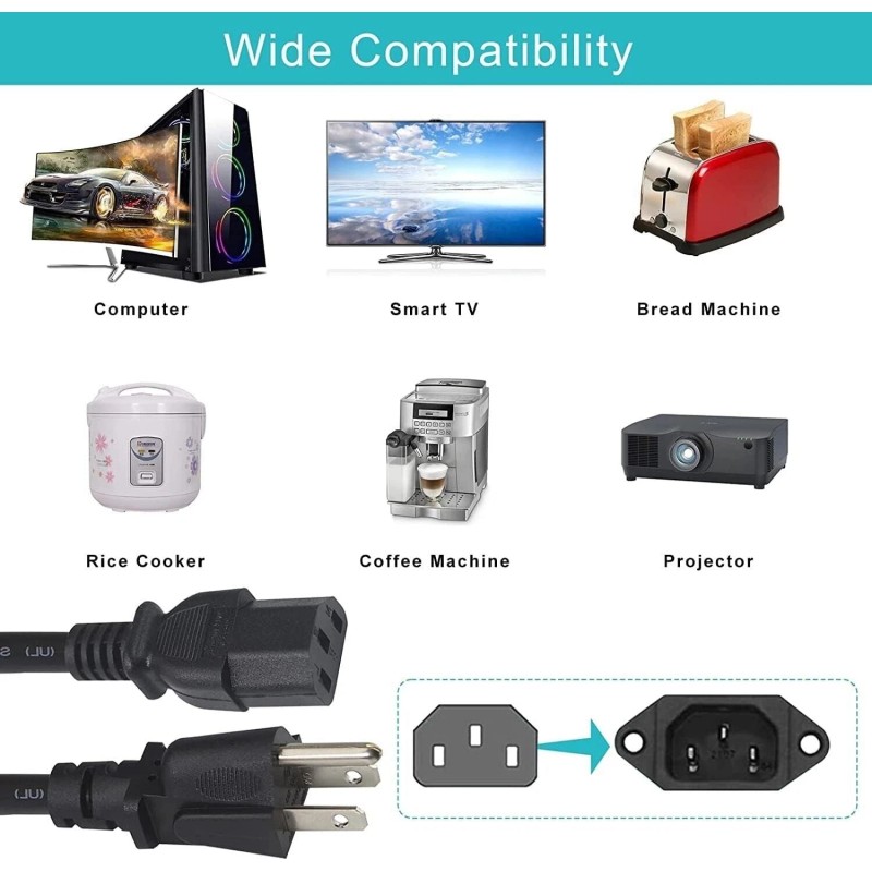 IMGPower AC Power Cord Cable For BLUETTI AC180P AC60P Portable