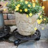 Sungmor Heavy Duty Cast Iron Plant Caddy,11" Round Potted Plant