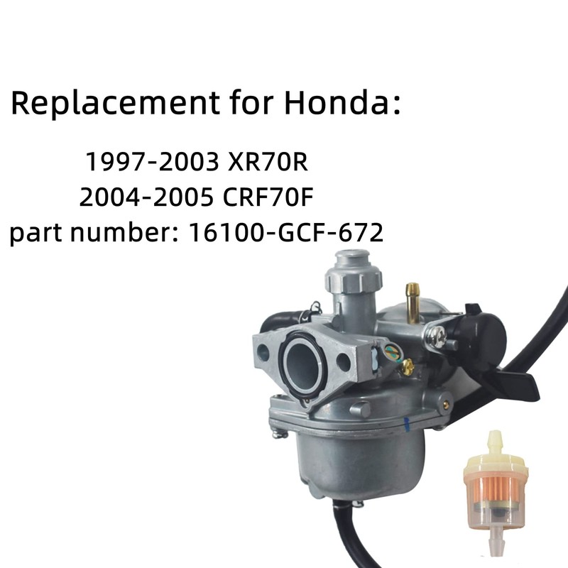 waltyotur Carburetor Replacement for Honda XR70R CRF70F Carburetor 1997-2003 16100-GCF-672
