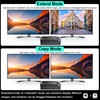 KVM Switch 2 Monitors 2 Computers 4K@60Hz,DP+HDMI USB3.0 Dual Monitor