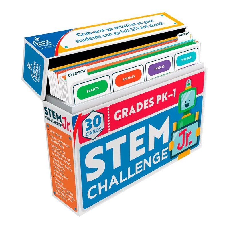 Carson Dellosa Stem Challenge, Jr. Kit De Tarjetas De Aprend