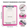 Pink Glitter Clear Clipboard,Cute Nursing Clip Boards with Pen Holder