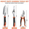Fecsam Garden Tools Set Updated 3 Pcs Heavy Duty Gardening