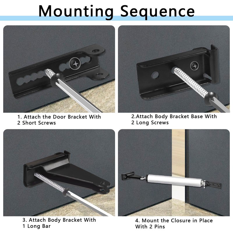 Reinforced Storm Door Closer Bracket, Screen Door Closer Replacement Part,