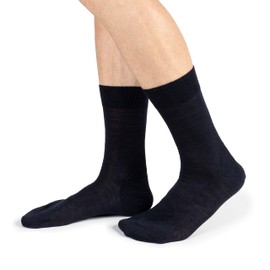 Ciocca Merinos Wool and Silk Men's Crew Plain Dress Socks - 5 Pairs - Made in Italy [844/1_085_13_5]