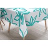 Bonamaison Kitchen Decoration Tablecloth Turquoise White 140 x 140 cm