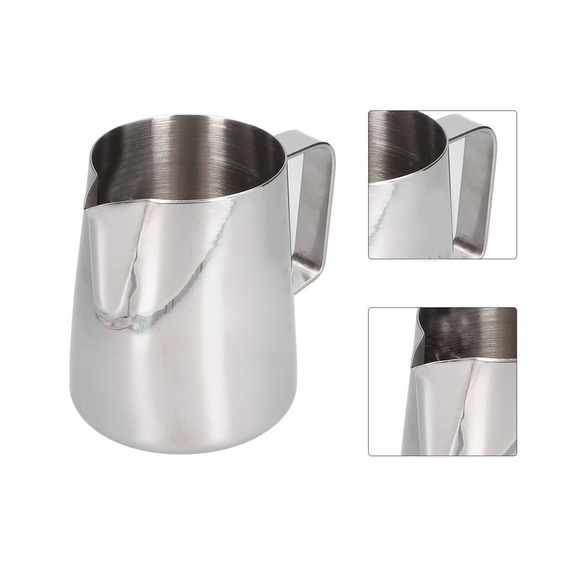 Milk Frother Cup 380ml 304 Stainless Steel High Durability Multifunctional