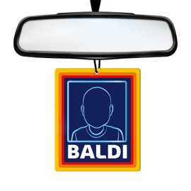 SC Products Baldi Joke Car Air Freshener | Ideal Funny Present for Men or Women | Novelty Gift Car Freshener | Joke Car Accessories for Him Her Dad Boyfriend Friend | Stag Do Accessories (Baldi)