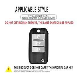 HIBEYO Folding Key Case Cover Roewe RX5 for MG3 MG5 MG6 MG7 for MG ZS GT GS 350 360 750 W5 Accessories with Keychains Alloy PU Leather Material Key Fob Cover-Silver Black