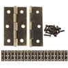 Murtenze 12 Pack 2.5 Inch Cabinet Hinge, Antique Bronze Butt