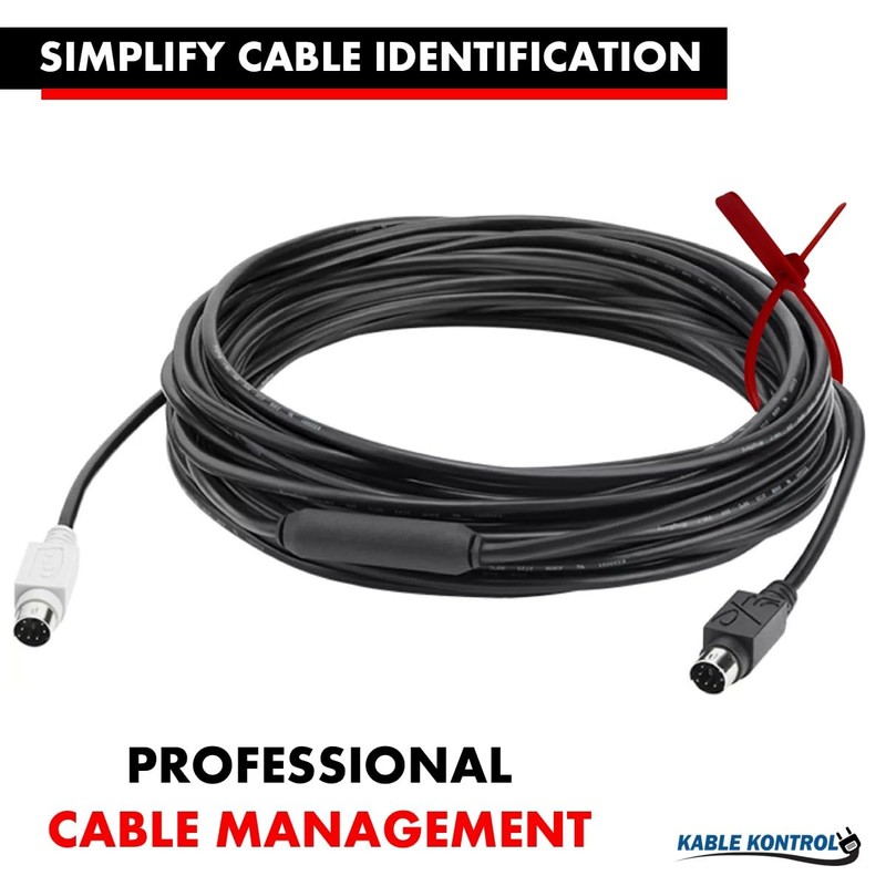 Kable Kontrol Serialized Flag Numbered Cable Zip Ties, 6 Inch