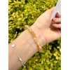 Natural Citrine 6mm Round Beads Dainty Gemstone Elastic Stretch Bracelet