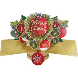 3D Pop Up Greeting Card by Second Nature - Merry Christmas Ornaments