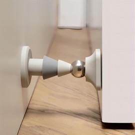 JAONLD Door Holder Magnetic Door Stopper Magnetic Floor Magnetic Door Stopper Magnetic Quiet and Shock-Free Suitable for All Types of Doors and Windows (Grey)