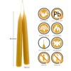 Natural Beeswax Taper Candles, DEYBBY Smokeless and Dripless Beeswax Candles,