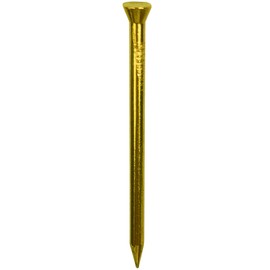 DAIDOHANT 10183133 Brass Nail [Panel Head/Straight] Nominal Diameter 0.07 x Length 1.3 inches (32 mm) (Approx. 26 Pieces)