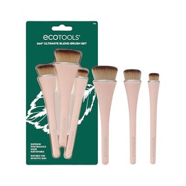 360 Ultimate Blend Brush Kit by Ecotools for Women - 3 Pc Ultimate Buff Brush, Ultimate Pop Brush, Ultimate Cover Brush