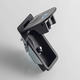 2PCS Compression Latches Black Powder Coated Zinc Alloy Compression Latch Flush Mount Trigger Latch Sealed Large Lever Hand Operated Compression Latch Adjustable for Cockpit Floor Door Cabinet