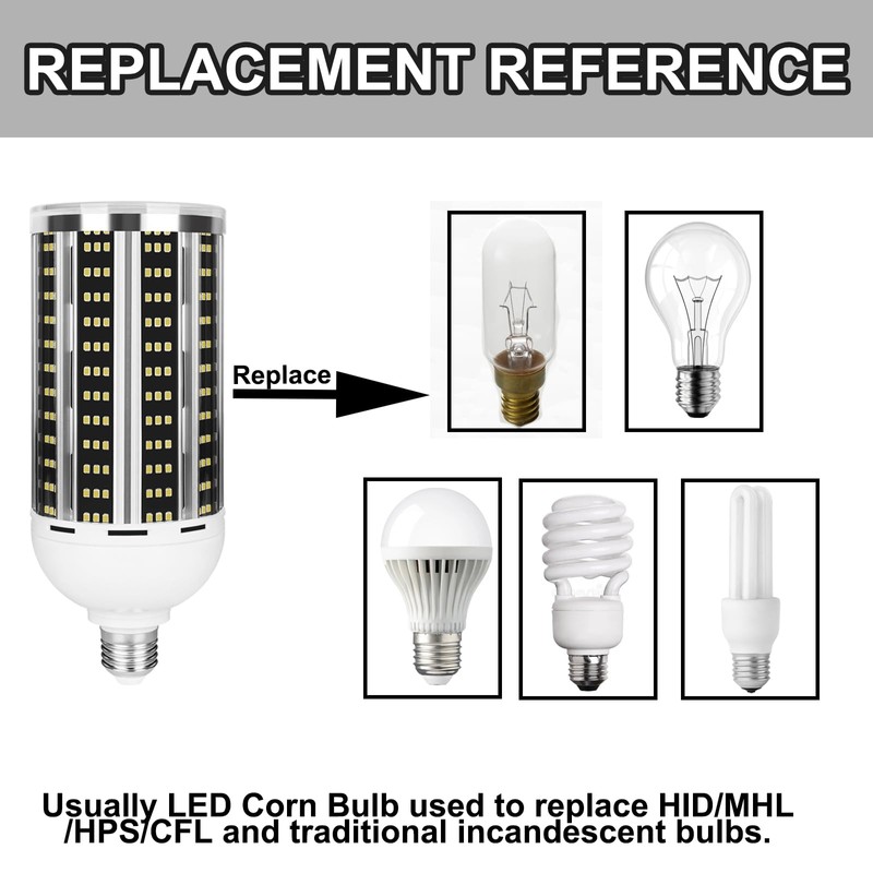 2 Pack 1200W Equivalent Led Corn Light Bulb, 12000 Lumen