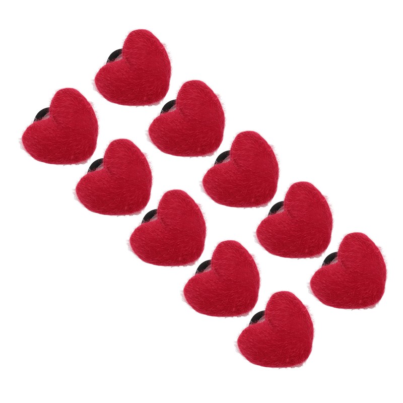 10pcs Wrist Pin Cushion Soft Elastic Heart Shaped Wearable Needle