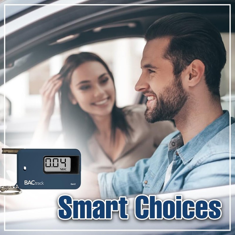 BACtrack Go Gen2 Breathalyzer Keychain Portable Breath Alcohol Tester Keyring