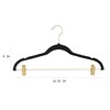 Simplify 6 Pack Velvet Hangers with Clips | Skirt and