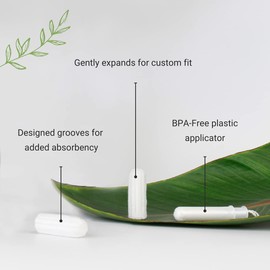 Veeda 100% Natural Cotton Compact BPA-Free Applicator Tampons Chlorine, Toxin and Pesticide Free, Super, 16 Count (Pack of 3)