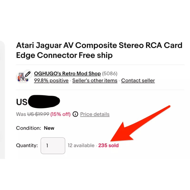 Atari Jaguar AV S-Video ( SV ) and Stereo RCA