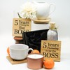 5th Anniversary Solid Oak Coaster Set in Presentation Box. Great
