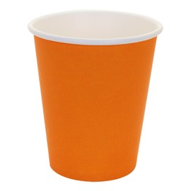 Yes!Fresh Hot Party Paper Cups, 8 Ounce, 50 Count, Multiple Colors (Orange)